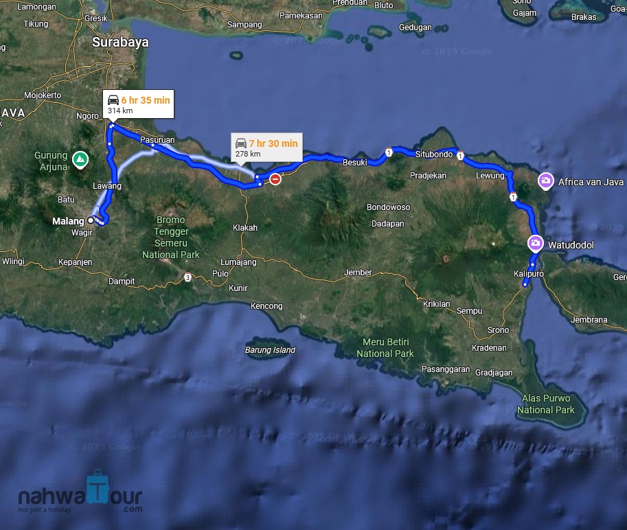 Berapa Jauh Jarak Malang Banyuwangi